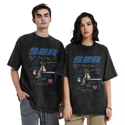 SZA SOS Washed Oversized T Shirt